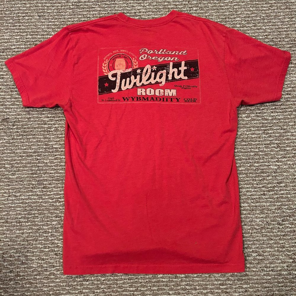 Dive Bar Shirt Club T-Shirt - Red Men's Large - Twilight Room - Portland, Oregon